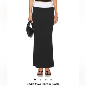 Superdown Black Maxi Skirt